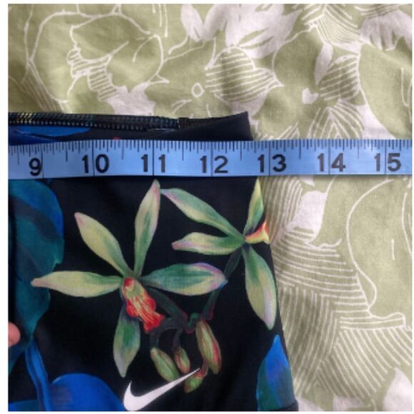 Nike Power training Floral 7/8 length Mesh Leggings Multicolor Size Medium M - Picture 9 of 11